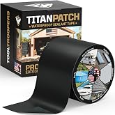 TITANPATCH PRO Waterproof Sealant Tape &ndash; Black 4" x10' &ndash; Stops Leaks Fast &amp; Stays Sealed for 15+ Years &ndash; Sticks to RVs, Roofs, Pools, Boats, Gutters &ndash; Built for Harsh Weather (-40&deg;F to 190&deg;F)