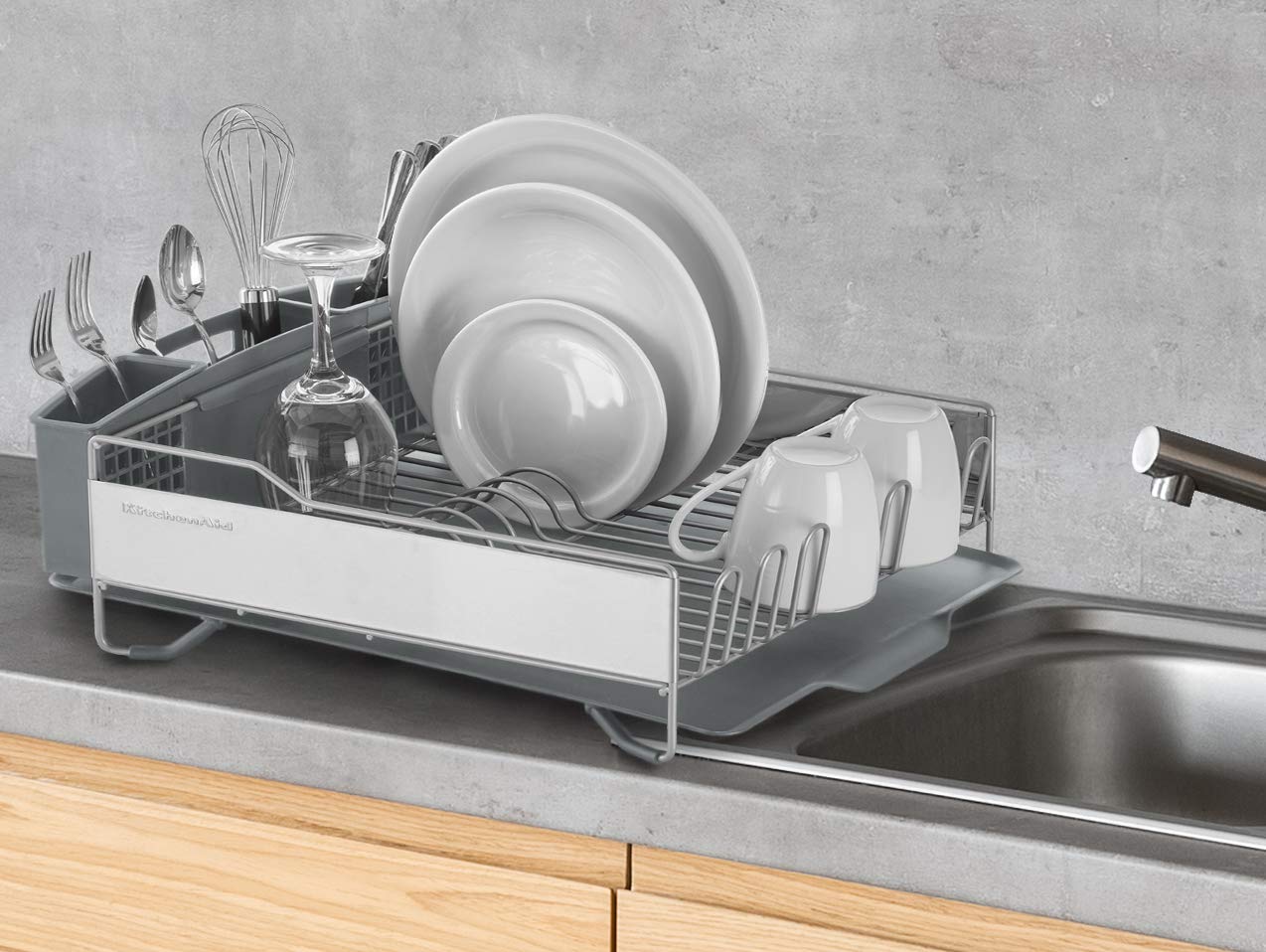 KitchenAid kns896bxgra Large Dish Rack, Full Size, Stainless Steel