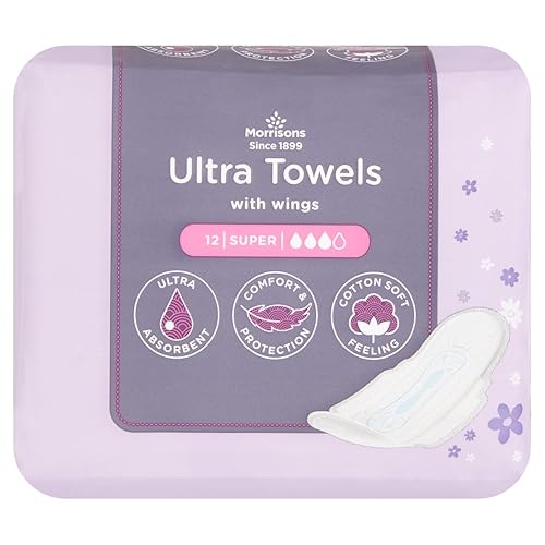 Morrisons Super Ultra Towels with Wings, 12 Towels Amazon.co.uk Prime