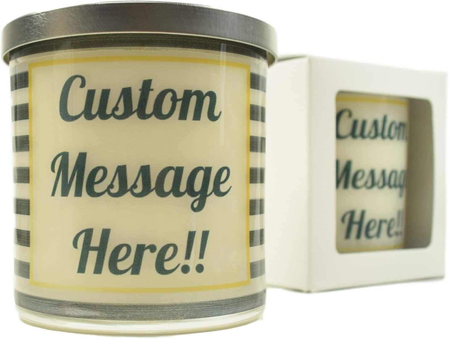 Custom Candle - Natural Soy Candle, 12 oz Glass Soy Candle, Gift Idea, Message Candle, Scented Candles Handmade, Personalized candles, Gifts