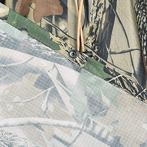 LOOGU Leichter wasserdichter Regenponcho mit Kapuze Camouflage Design Ripstop Mehrzweck Regenmantel für Männer und Frauen Regencape schnell trocknend wiederverwendbar Für Camping Angeln Jagd Events – Bild 8