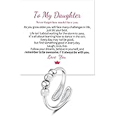 HUASAI Anxiety Rings for Women Silver Adjustable Spinner Ring with Beads Stress Relief Fidget Jewelry Gifts