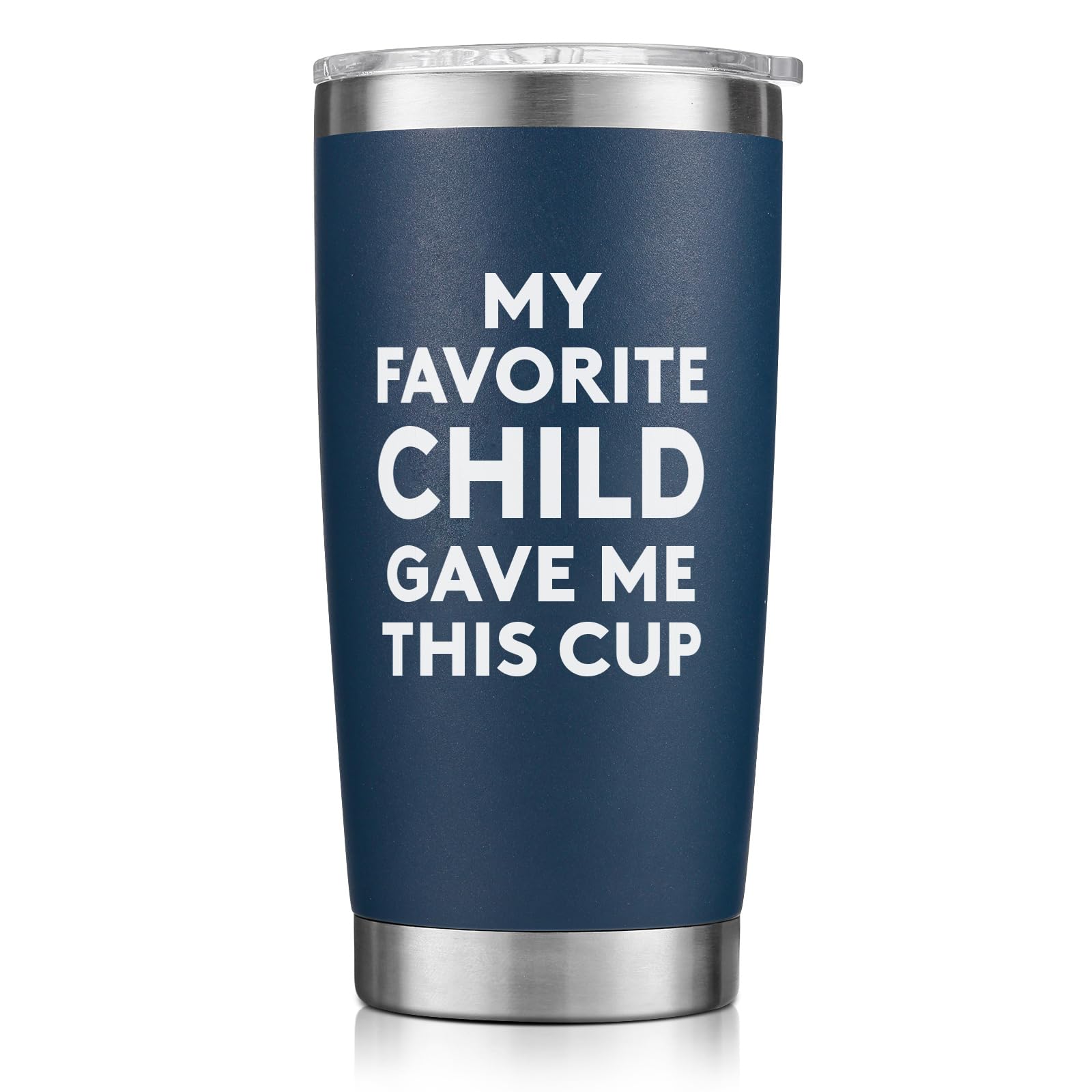 Photo 1 of NOWWISH Fathers Day Dad Gifts from Daughter Son- My Favorite Child Gave Me This Cup Tumbler - Birthday Gifts for Men Dad Husband, 20oz Navy Blue