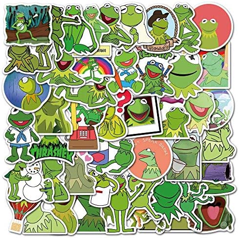 50 PCS Kermit Frog Laptop Stickers for Decor, Waterproof Vinyl Frog ...