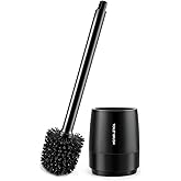 Toilet Brush Toilet Bowl Cleaner Brush and Holder with Dense Durable Scrubbing Bristles Black Toilet Scrubber for Bathroom De