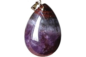 Muko Gemstone Natural Auralite 23 Purple Red Canada Water Drop Women Man Pendant 28x19x11mm AAAAA