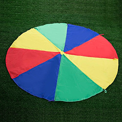 image for CULER Parachute 6 Feet Kids Play Parachute 8 Reinforced Handles Colors