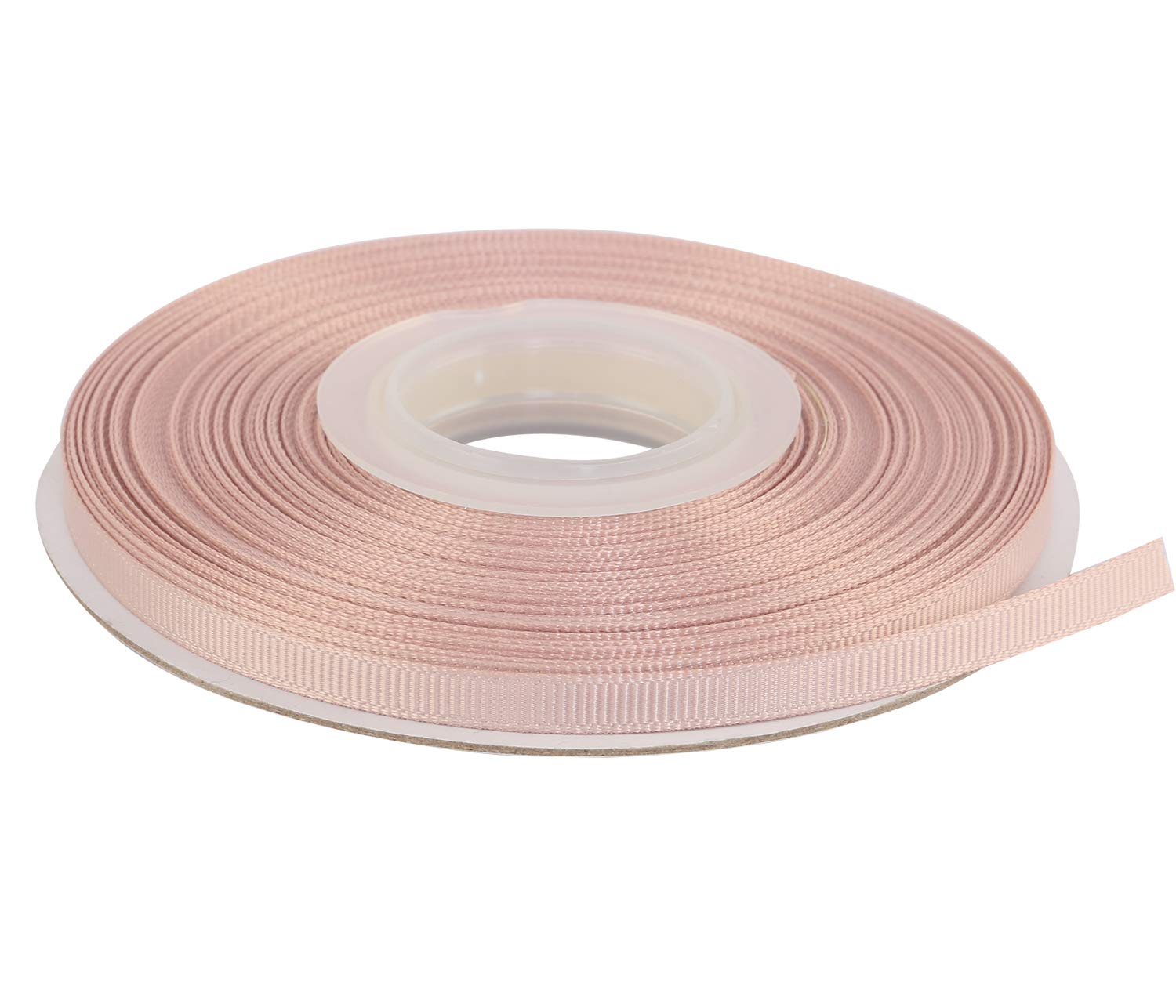 Ribbonitlux 6mm Wide Solid Grosgrain Ribbon 22 Meters (813-Vanilla, Set for Gift Wrapping, Party Decor, Sewing Applications, Wedding and Craft