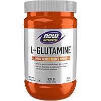 NOW Sports, L-Glutamine Pure Powder, Nitrogen Transporter*, Amino Acid, 454g