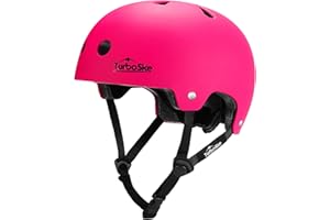 TurboSke Skateboard Helmet, BMX Helmet, Multi-Sport Helmet, Bike Helmet for Kids, Youth, Men, Women