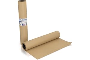 Bryco Goods Butcher Paper Roll - Butcher Table Paper - For Smoking All Meat Varieties - Unbleached Unwaxed Uncoated - USA Made - Brown Kraft Paper - Butcher Paper Wide - 24" x 175' (2100 Inch)