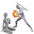 gnallang Action Figures PVC Model (Grey Color) with Box Drawing Figure Models for Artists(Female+Male)