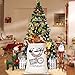HBlife Canvas Santa Sack, 19.7 X 27.6 Inch Large Santa Bags for Gifts, Personalized Christmas Sacks for Presents with Drawstring, Style 3