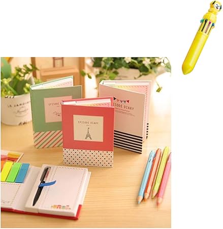 Climberty 100 Pages MINI Notebook 3-in-1 Sticky Notes Pen Pocketbook Pocket Memo Notepad