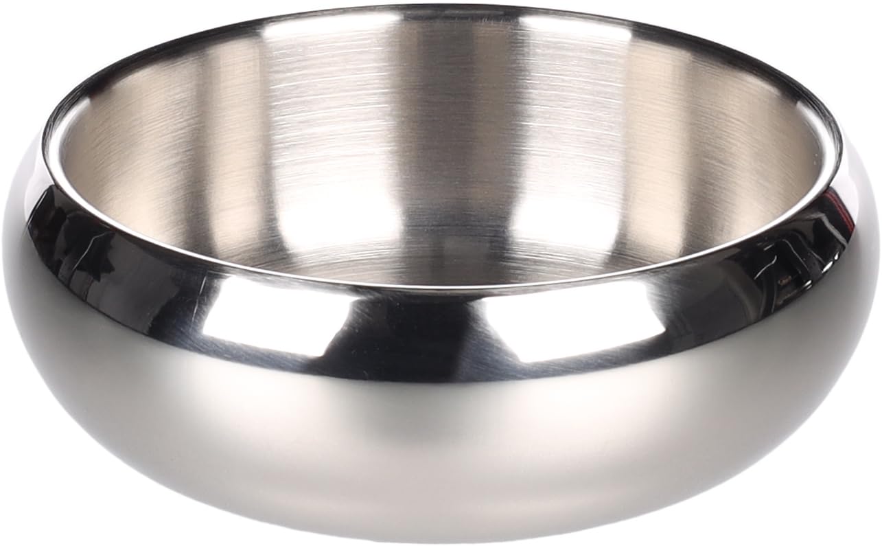 Flamingo FEEDING AND DRINKING BOWL MUNA SILVER S DIAMETER 12CM 370ML