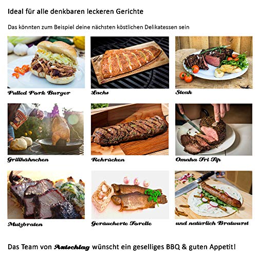 Axtschlag Räucherchips 4er Probier-Set, je 240 g Hickory, Kirsche, Buche, Apfel Wood Chips für besondere Rauch- und… – Bild 6