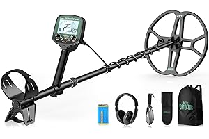 Hazlewolke TX-850 PRO Metal Detector for Adults Professional – High Frequency 19.23kHz Gold Detector with Manual & Auto Ground Balance, 13" Waterproof Double-D Coil, LCD Display, Pinpoint Mode