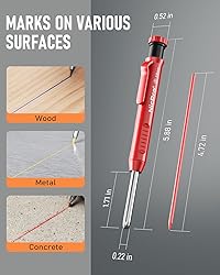 Nicpro 5 Pack Carpenter Pencil with