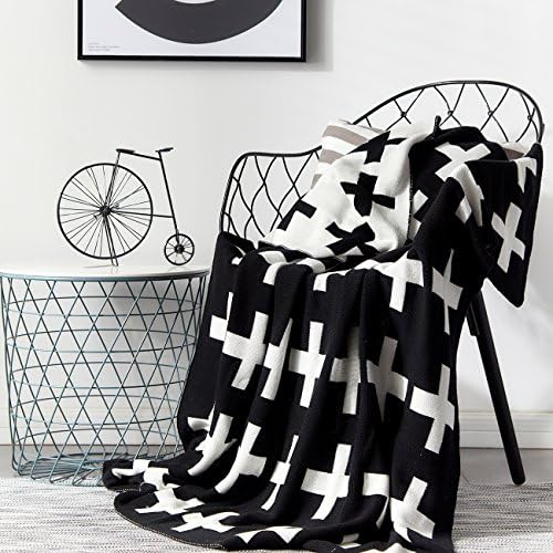 ANJUREN Cotton Baby Toddler Kids Blanket Soft Lightweight Small Printed Boys Girls Blankets Cover Knit Reversible Lap Throw Blanket for Couch Sofa Chair Bed Stroller