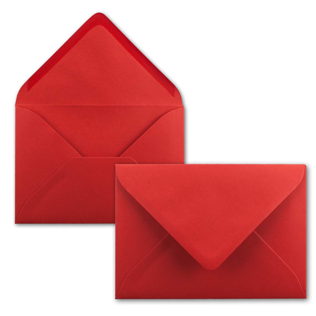 Mini envelopes, 5.2 x 7.6 cm, with Wet Seal for Flower Greetings, Greeting Cards, Tags and Gifts, FarbenFroh by Gustav Neuser. 50 Umschläge 29-red