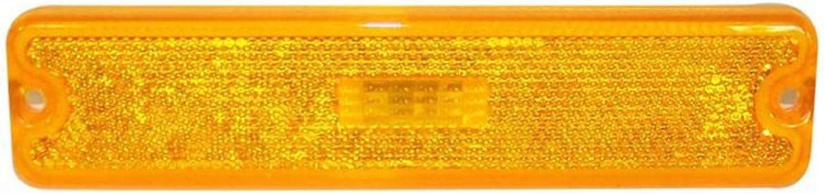 DAT AUTO PARTS Front Left Driver Or Right Passenger Side Bumper Reflector Side Marker Light Plastic Assembly Replacement For 1987-1995 Jeep Wrangler Orange Lamp Amber Lens CH2550105 56001424