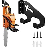 XZHXFX Chainsaw Hanger Wall Mount - Heavy Duty Chainsaw Holder for Garage Organization, Storage Shed Organizer, Chainsaw Rack with Protective Pad, Garage Tools, 1 Pack