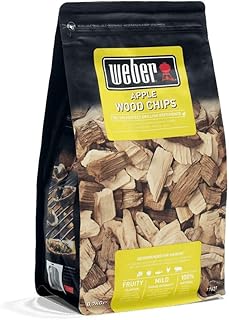Weber 17621 Räucherchips Apfelholz, 700 g, dezentes, süßes Apfelaroma, Räuchern, Aroma, Grillen