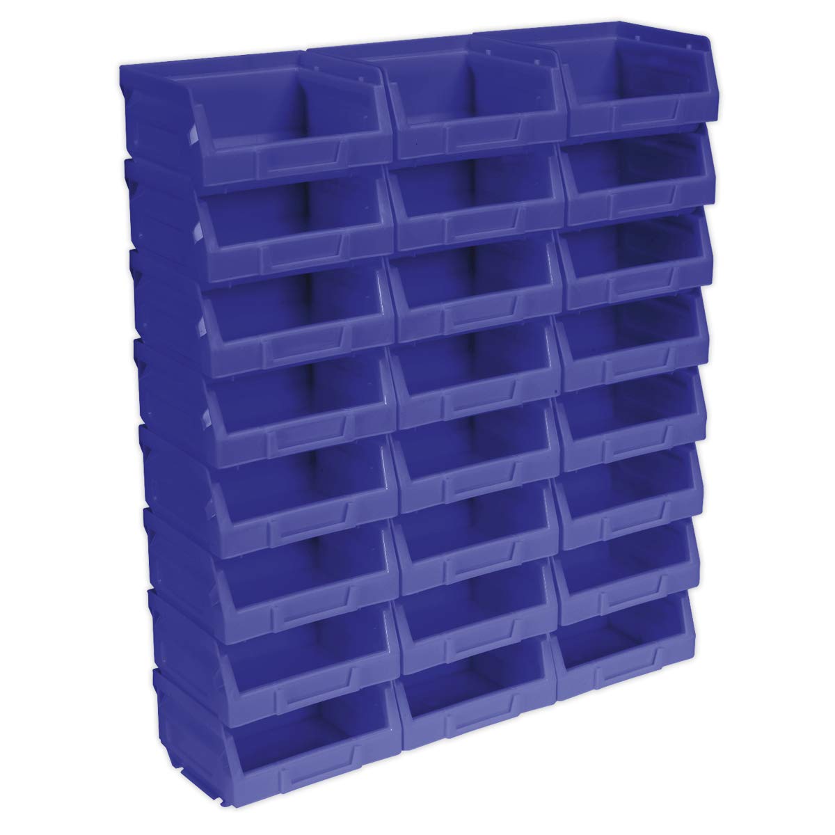 Sealey Tps124B Plastic Storage Bin 103 X 85 X 53Mm - Blue Pack Of 24