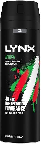 Lynx Africa Body Spray Deodorant for Men 6 Pack 200ml 48H Odour Protection view 2