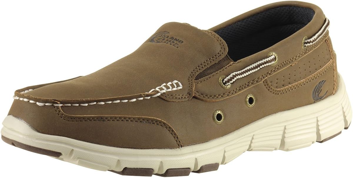 Island Surf Men's Yacht Dark Brown Slip On Casual Shoes (9