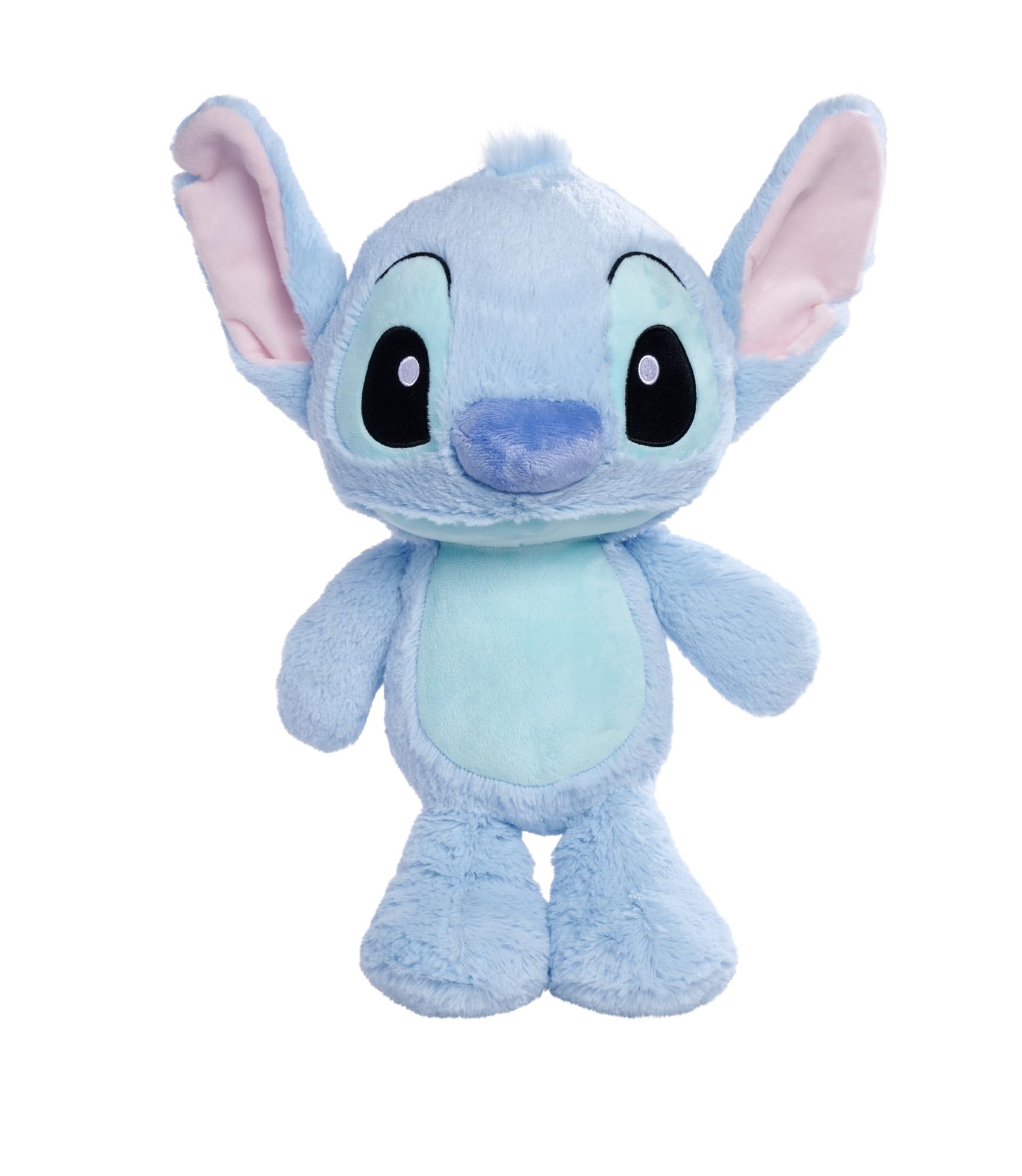 Disney Stitch 25cm plush toy in flopsie style, cute soft toy pastel blue colour, suitable for kids and adults, and treat, officially licensed by Disney