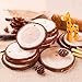 Natural Wood Slices 30 Pcs Unfinished Predrilled 1.9
