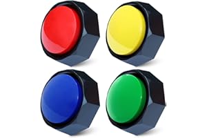 ANLIKY Recordable Buttons, Dog Buttons for Communication, 30 Seconds Recording Upgrade, Pack of 4 Colored Buzzers, Easy to Use,Material Safety. (Batteries Inside)