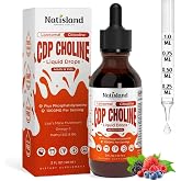 Citicoline 1000mg + Phosphatidylserine 300mg Supplements, CDP Choline for Kids &amp; Adults, Citicoline Liquid Drops for Brain, Memory &amp; Focus Support, Lion's Mane Mushroom, Omega-3, Methylfolate, 2 FL OZ