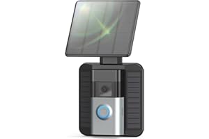 QIBOX Solar Charger Compatible with Ring Video Doorbell 4/3/3 Plus/Battery Doorbell Plus, Waterproof Continuously Solar Panel, Adjustable Panel