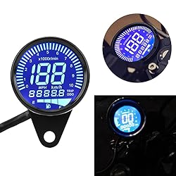 Qiilu Universal Motorcycle LED Digital
