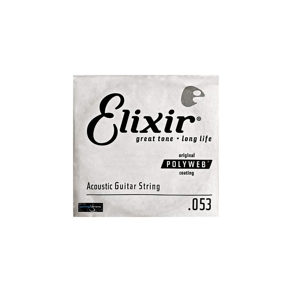 Elixir Strings Acoustic Guitar String POLYWEB Coating .053