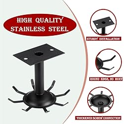 Kitchen Rotating Utensils Hooks, Matte Black