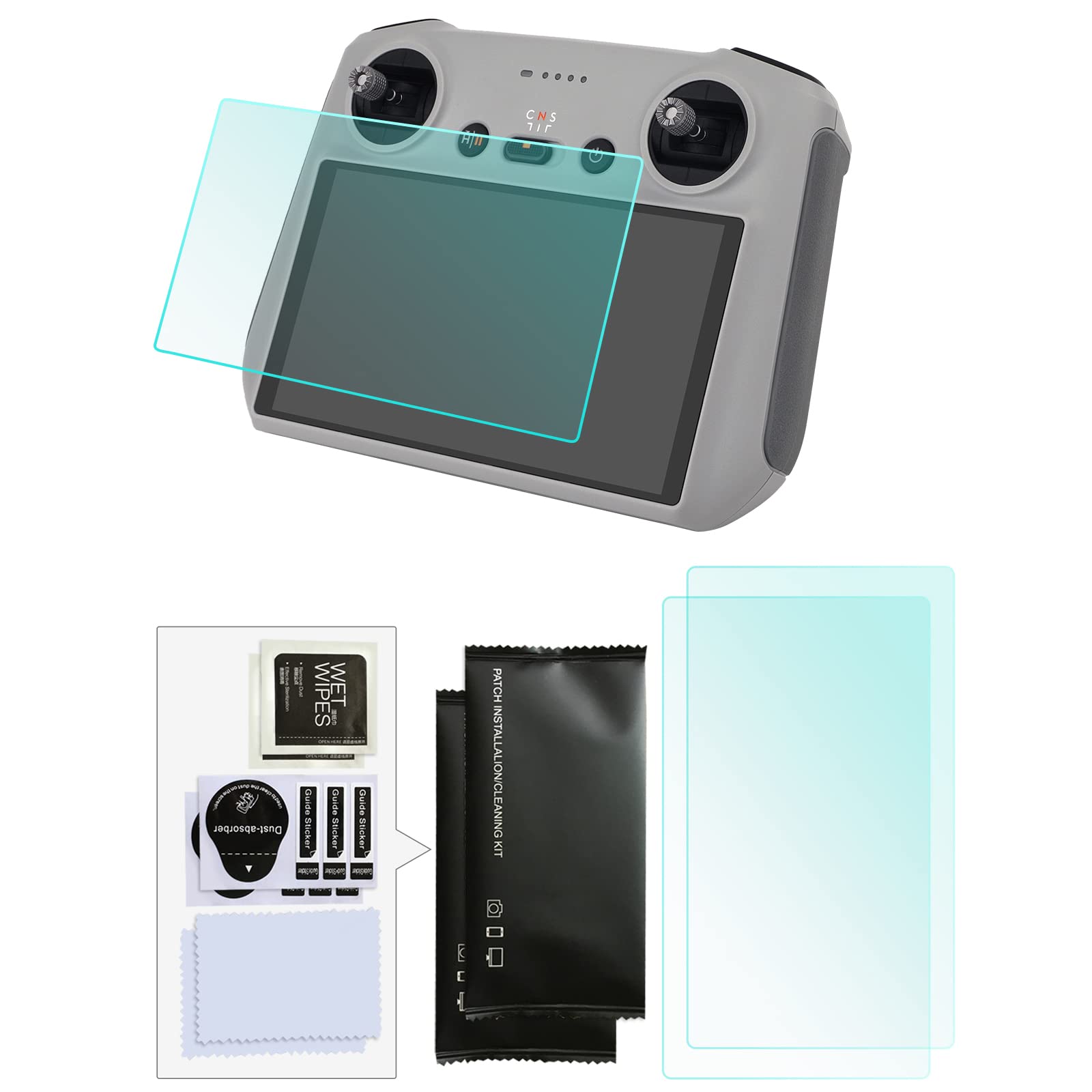 MotuTech Screen Protector for DJI RC Remote Control for DJI Mini 3 / Mini 3 Pro Explosion-Proof HD Tempered Film (2 Pieces)