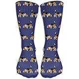 ZeTian H Beagle Sniffs Unisex Novelty Comforable Crew Socks Funny Casual Cotton Crew Socks One Size