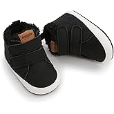 HsdsBebe Baby Ankle Boots Infant Boys Girls Fleece Booties Anti-Slip Rubber Sole Sneakers Toddler Newborn Walking Crib Shoes
