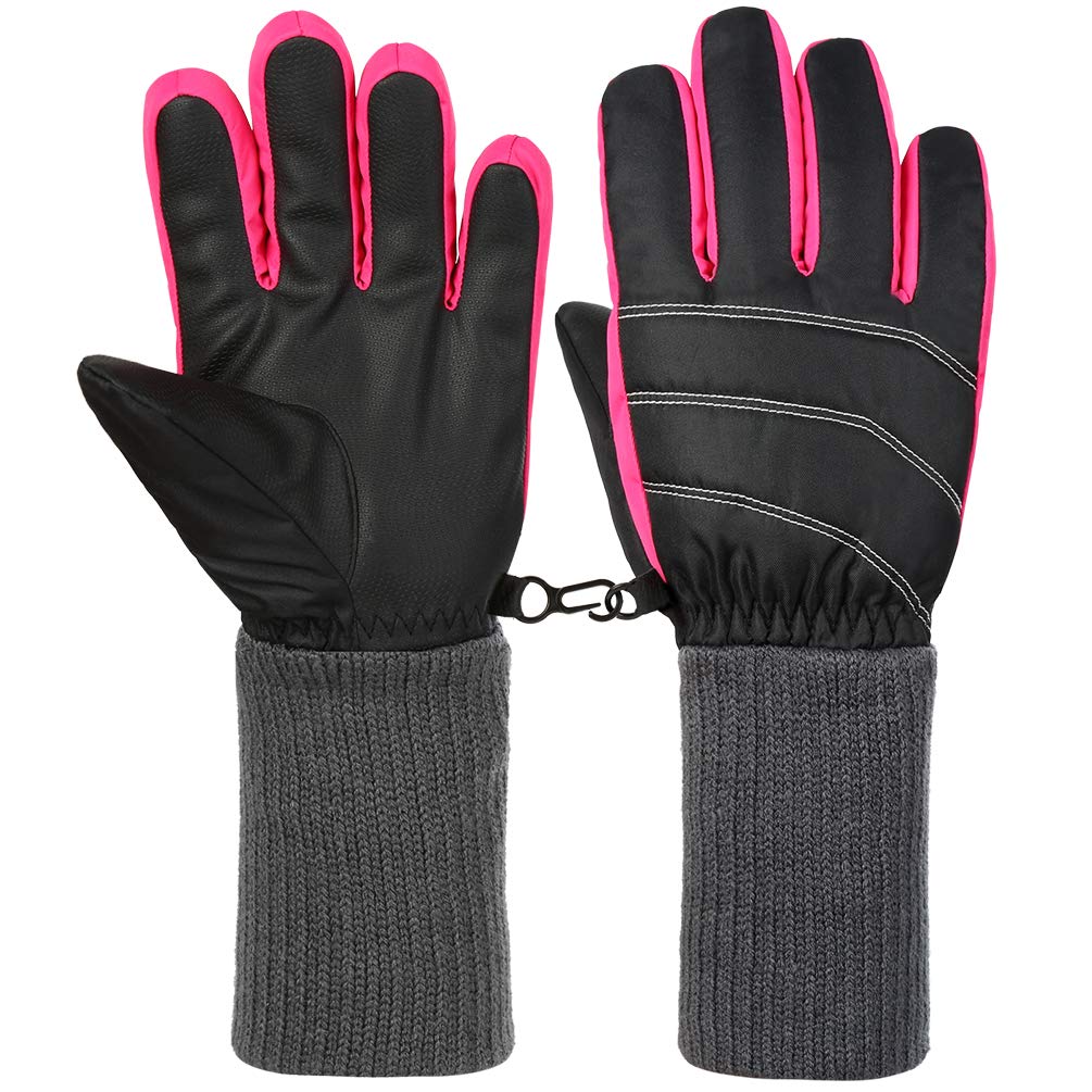 VBIGER Kids Gloves Winter Ski Gloves,Aged 6-12