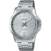 Casio MTP-V004D-7B2 Men's Dress Stainless Steel Silver Dial Analog Date Watch