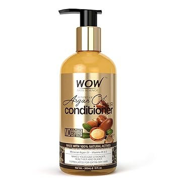 WOW Skin Science Moroccan Argan Oil Conditioner - No Sulphates, Parabens, Silicones, Salt & Colour, 300 ml