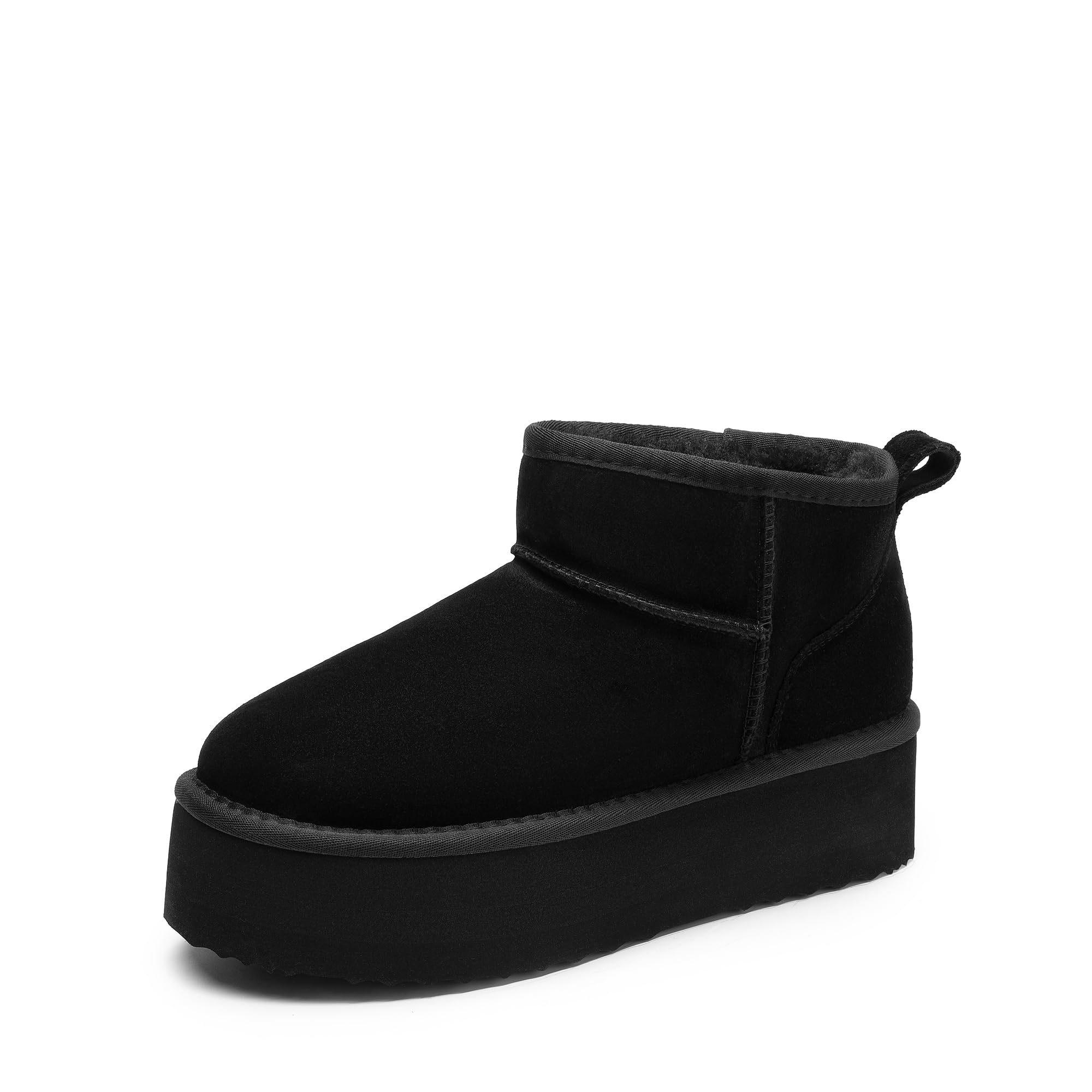 DREAM PAIRS Platform Mini Boots for Women Suede