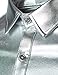JOGAL Mens Trend Nightclub Styles Metallic Silver Button Down Shirts XXX-Large Silver