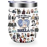 Twilight Merch, Movie Merchandise, Vampire Werewolf Gift, Edward Bag, Gifts for Women, Vampire Lover, Edward Bella Fans, Movie Lovers, Girls, 12 oz Stainless Steel Coffee Wine Tumbler Cup with Lid