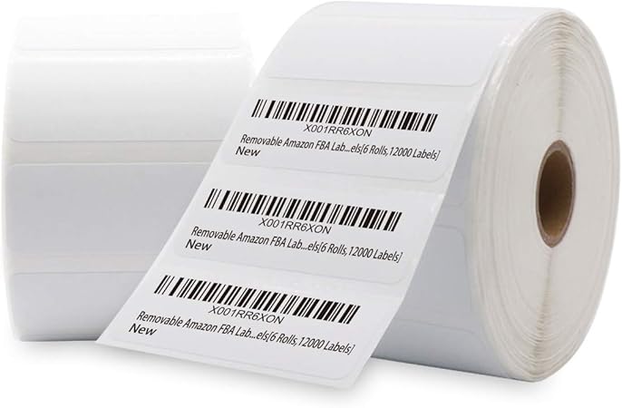 barcode sticker roll size