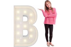 JW PASSION - PREMIUM QUALITY, MADE WITH PASSION Marquee Light Up Letters, 4FT Marquee Letters B, Mosaic Letters for Balloons, Mosaic Balloon Frame, Giant Cardboard Letters for Birthday Engagement Wedding Party Decoration, Balloon Arch Kit