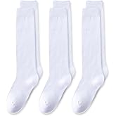 EPEIUS Girls Knee High Socks Seamless Cotton School Uniform Socks Kids Boy Over the Calf Sock 3/5 Pack